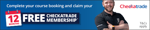 Complete your course booking and claim your 12 months FREE Checkatrade membership